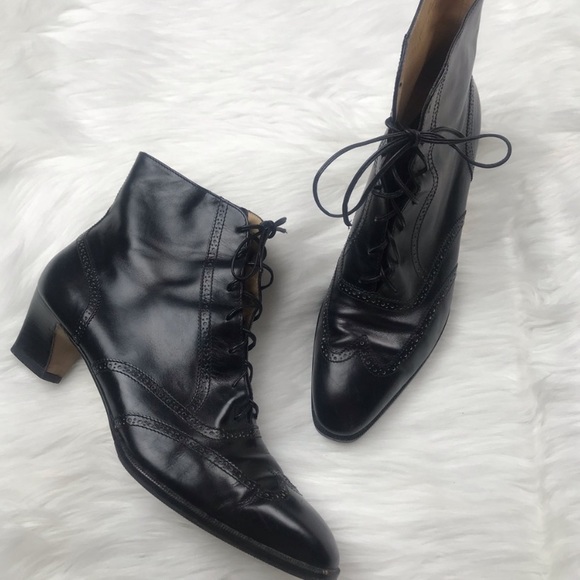 Vintage Ferragamo lace up  boots - Picture 1 of 7
